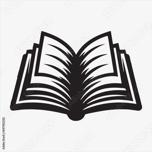Book Icon silhouette vector illustration 