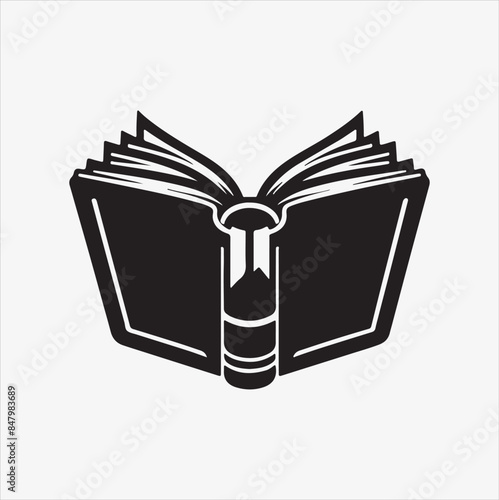 Book Icon silhouette vector illustration 