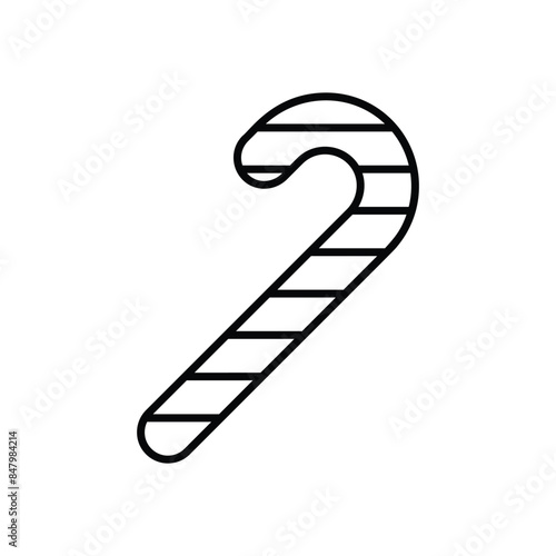 Candy cane vector icon