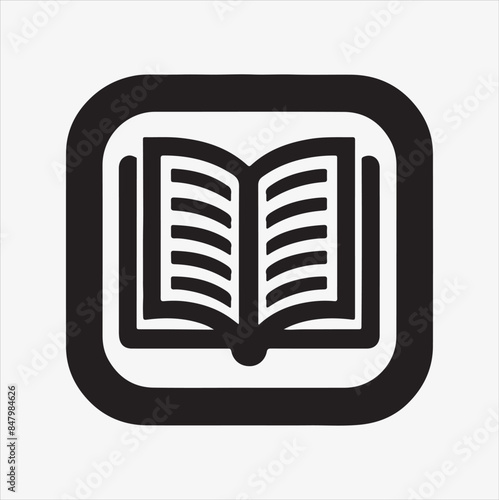 Book Icon silhouette vector illustration