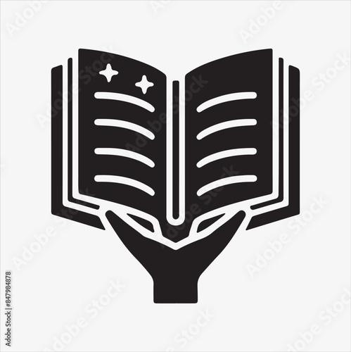 Book Icon silhouette vector illustration
