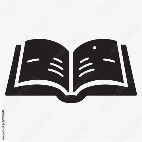 Book Icon silhouette vector illustration