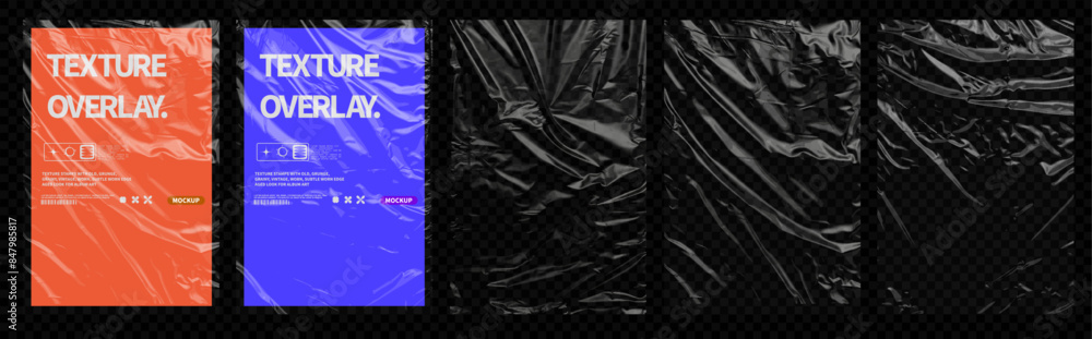 custom made wallpaper toronto digitalRealistic Black Plastic Wrinkle Textures on Transparent Background - Vector Set for Design Projects and Overlays