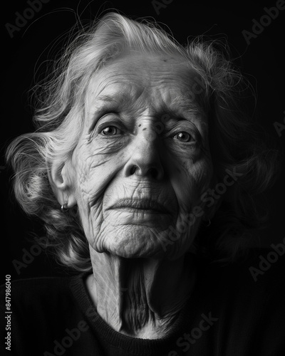 portrait, elderly woman
