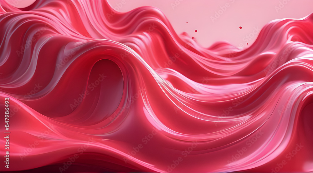 Period pain illustration concept. Endometriosis & PCOS. Red & pink