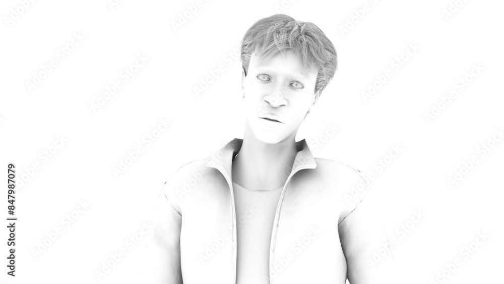 4K UHD - 3D ANIMATION - Halloween Witch man wainting and speaking, on white background 4K UHD - 3D ANIMATION - Halloween Witch man wainting and speaking, on white background
