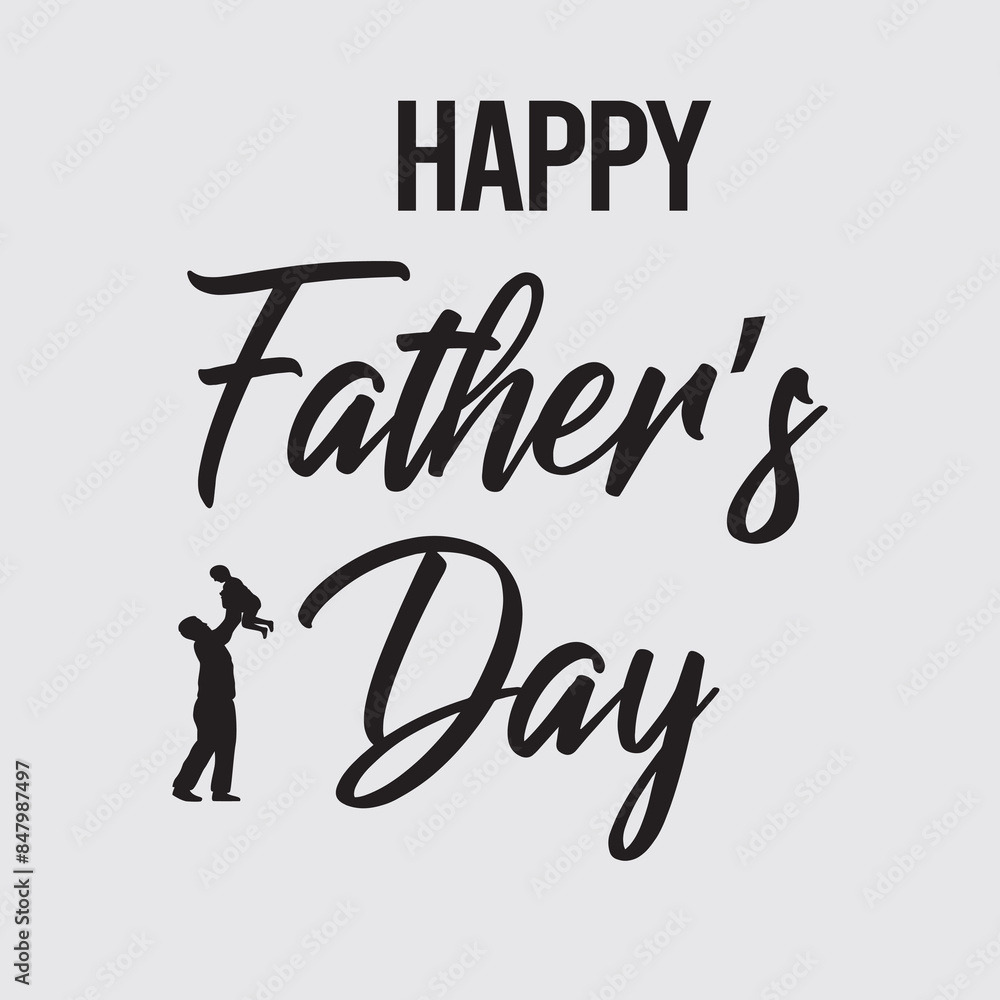 Fototapeta premium Happy Father's day vector design art and EPS file.