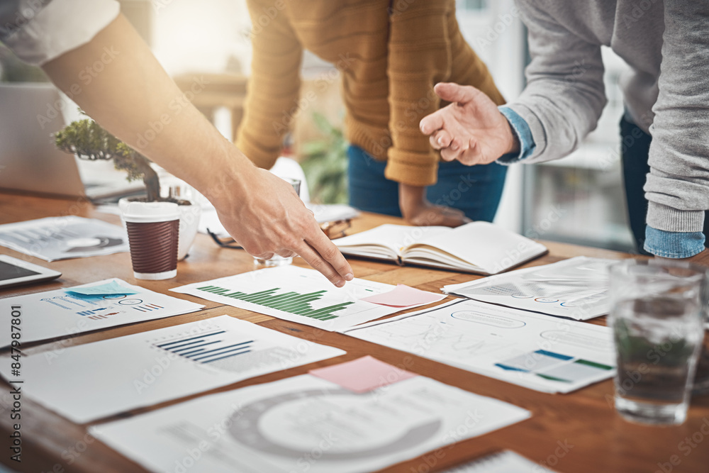 © DoneDeal/peopleimages.com - People, group and business meeting with analytics in office as web developer in internship, workshop and company. Team, collaboration and digital agency for metrics, growth or career in brand design