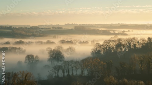 Hazy day on inversion weather and fog © Imron