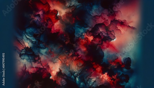 An abstract image with a mix of dark and vibrant 'bloody hell' colors