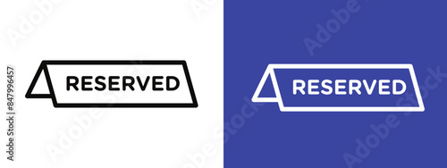 Reserved Sign Icon Perfect for Event Planning and Seating Arrangements