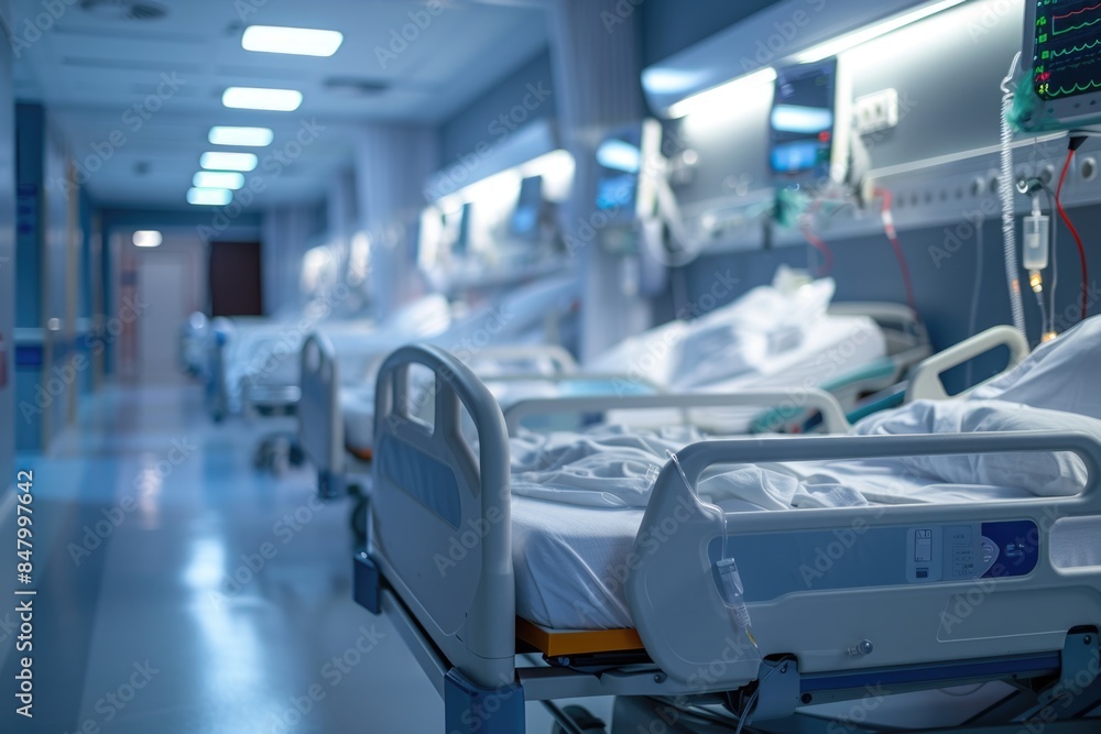 Obraz premium Modern Medical Equipment in Hospital Room