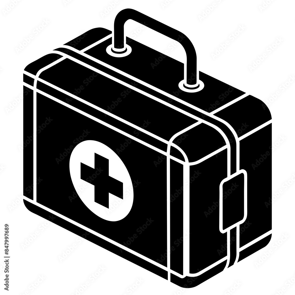 First aid kit vector silhouette illustration svg file First aid kit vector silhouette illustration svg file