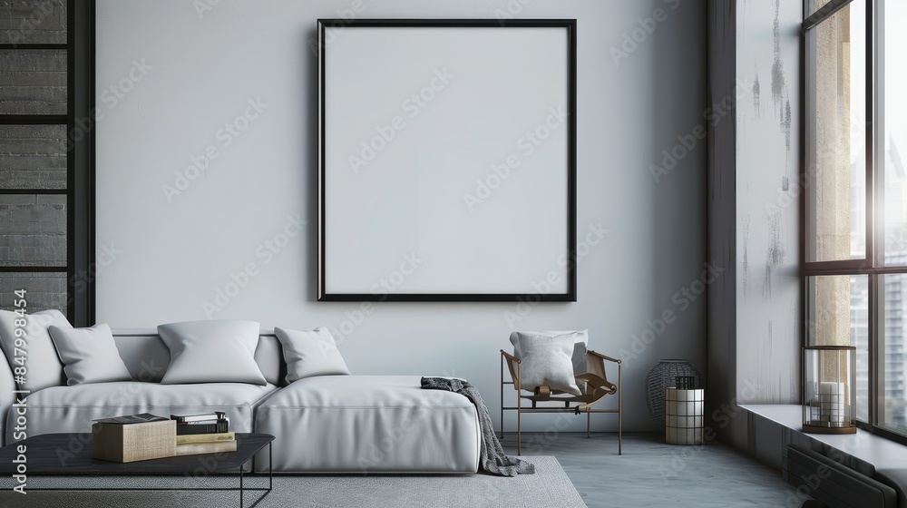 Modern minimalist living room interior Modern minimalist living room interior