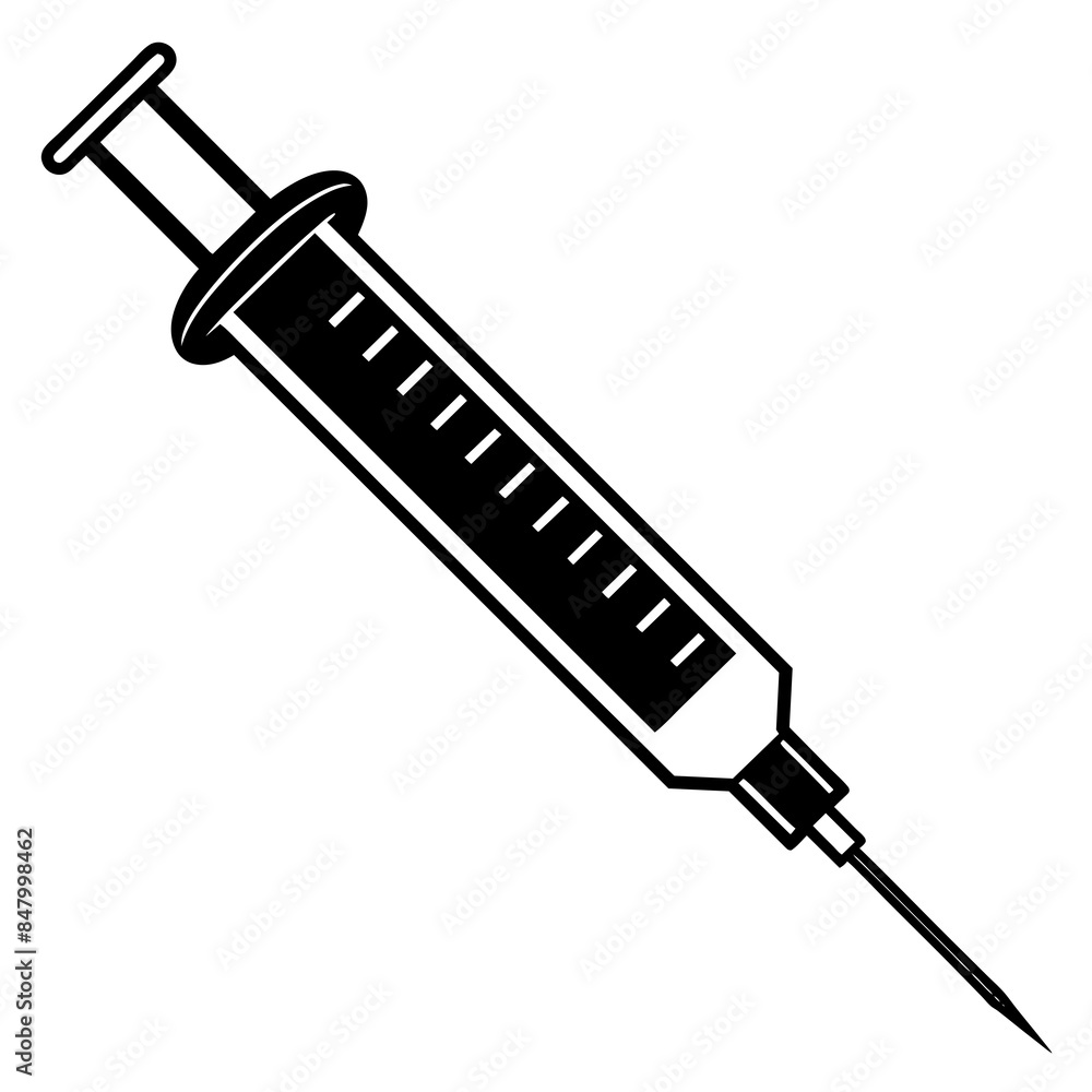 Fototapeta premium syringe vector silhouette illustration svg file