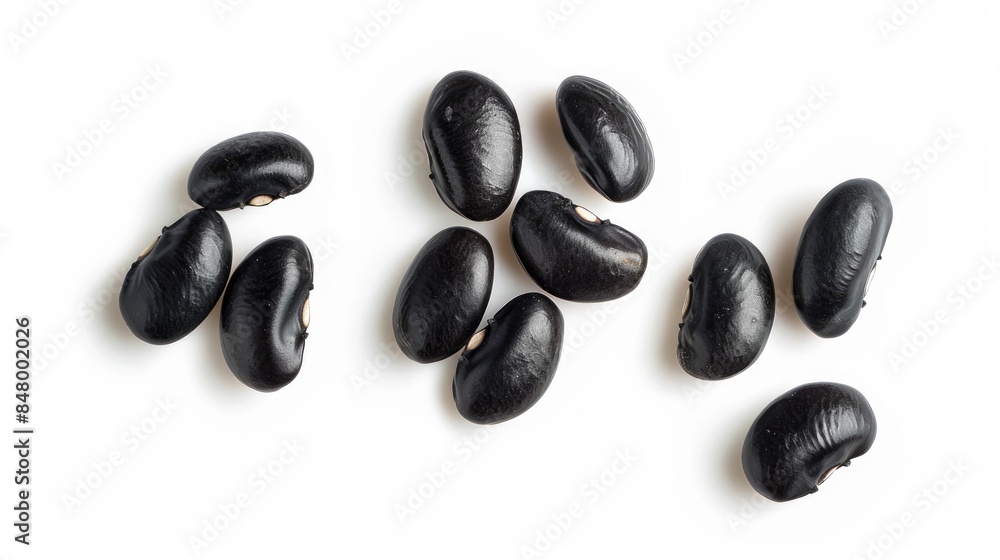 Black bean isolated on a white background Black bean isolated on a white background