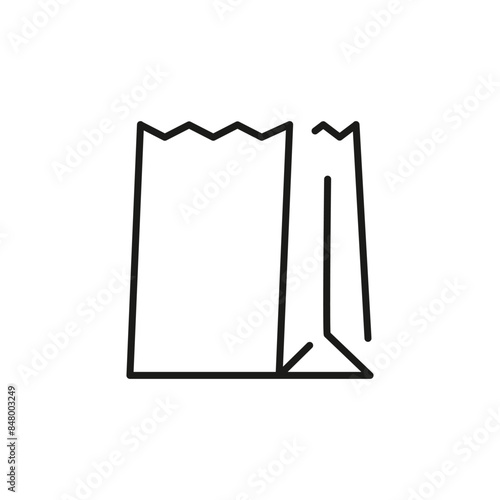 Paper Bag icon. Simple paper bag icon for social media, app, and web design. Vector illustration.
