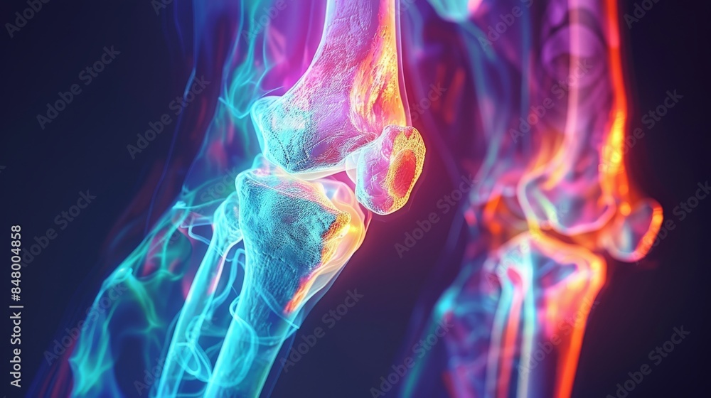 3D hologram visualization of human femur bone for educational purposes 3D hologram visualization of human femur bone for educational purposes