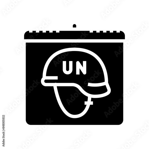 peacekeepers international day glyph icon vector. peacekeepers international day sign. isolated symbol illustration