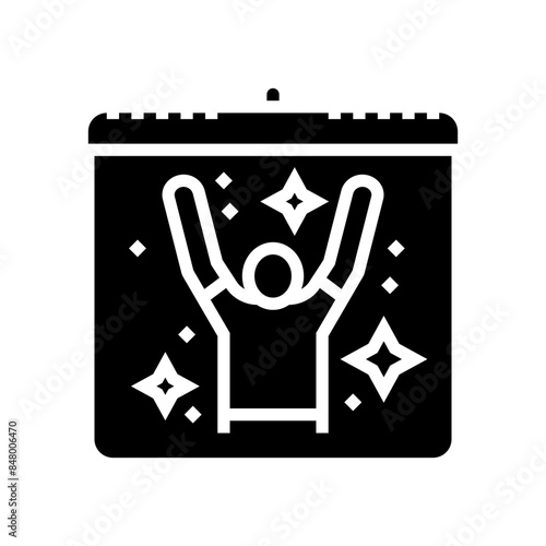 happiness international day glyph icon vector. happiness international day sign. isolated symbol illustration