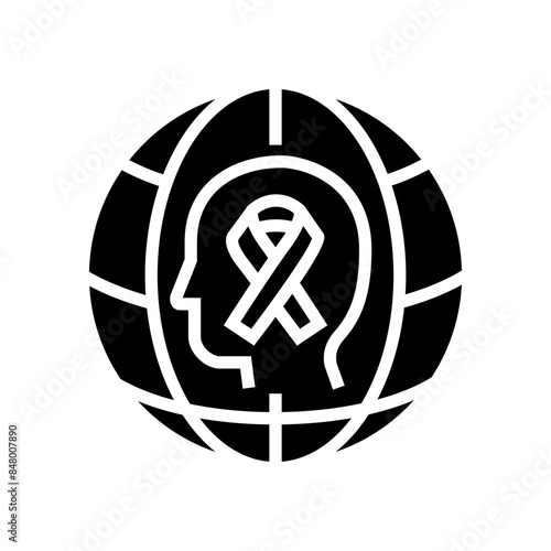 autism awareness world day glyph icon vector. autism awareness world day sign. isolated symbol illustration