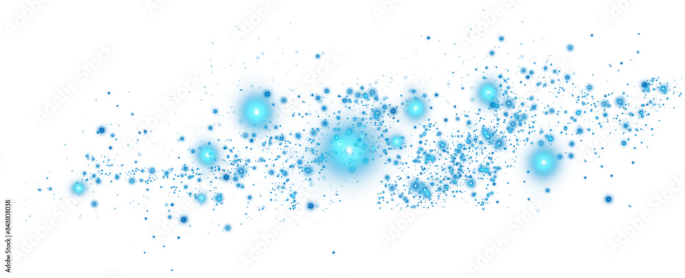 Blue dust, sparks and blue stars shine with special light. Trace of speed lines. Christmas light effect. Sparkling magic dust particles. PNG.
Blue dust, sparks and blue stars shine with special light. Trace of speed lines. Christmas light effect. Sparkling magic dust particles. PNG.