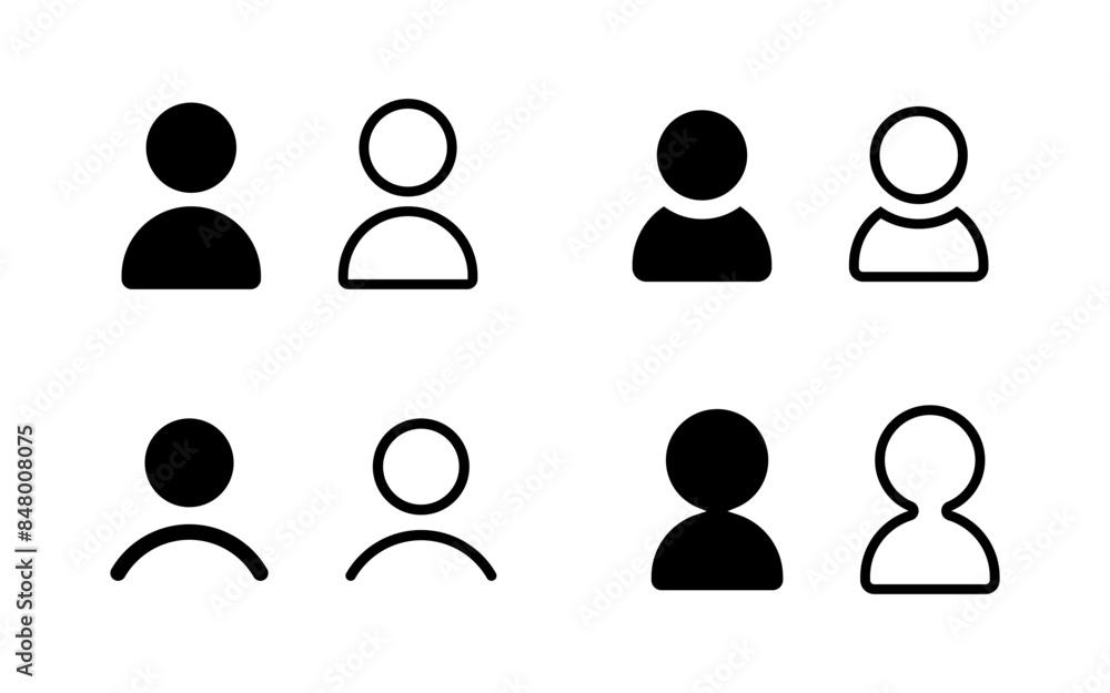 User profile icon set. Member button. Person symbol. Account avatar vector illustration. Social media user interface web element. User profile icon set. Member button. Person symbol. Account avatar vector illustration. Social media user interface web element.