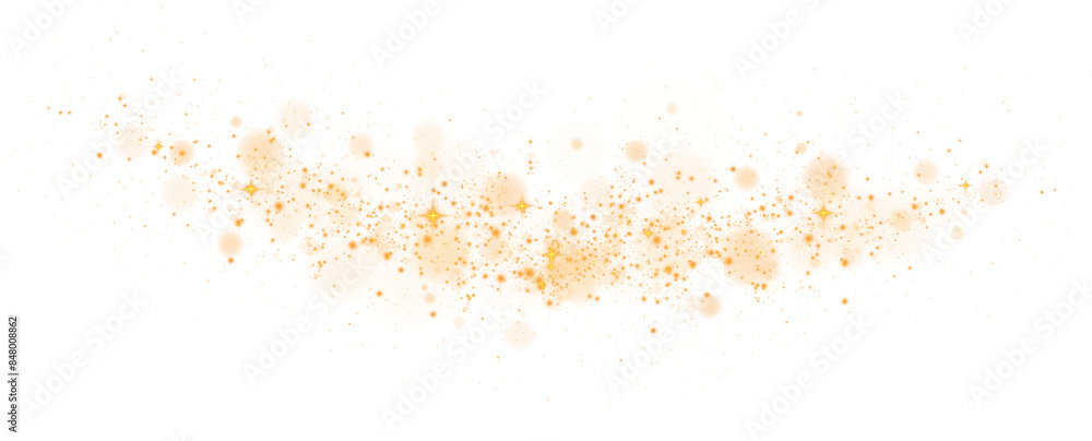 Golden dust, sparks and golden stars shine with special light. Trace of speed lines. Christmas light effect. Sparkling magic dust particles. PNG.
Golden dust, sparks and golden stars shine with special light. Trace of speed lines. Christmas light effect. Sparkling magic dust particles. PNG.