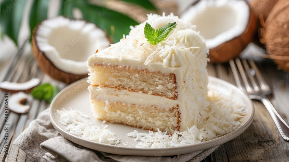 Cake made with coconut Cake made with coconut
