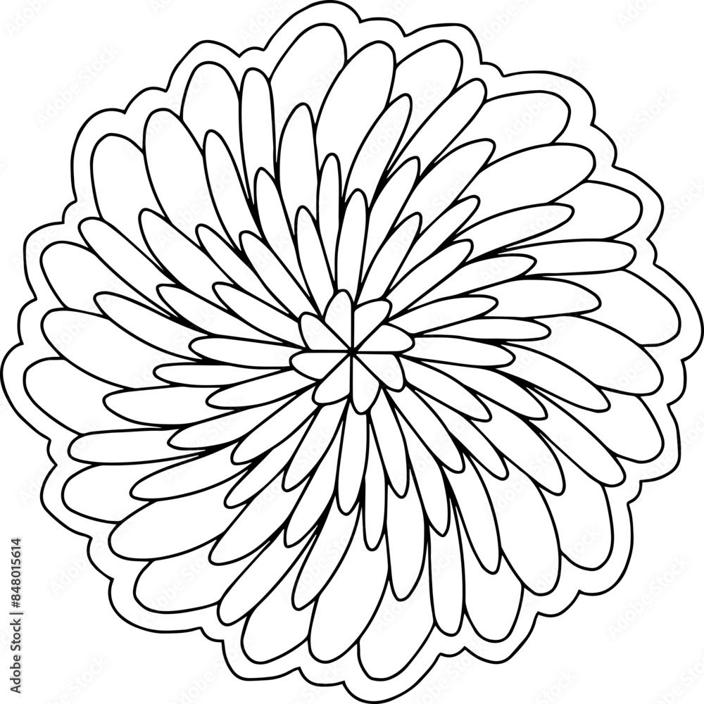 daisy mandala line art coloring book page daisy mandala line art coloring book page