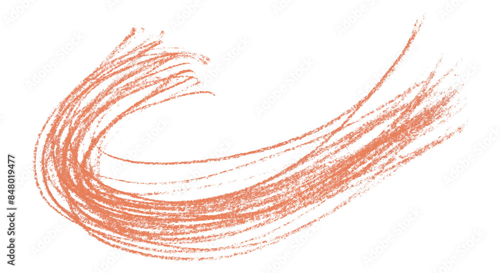 Orange pencil strokes isolated on transparent background. Orange pencil strokes isolated on transparent background.