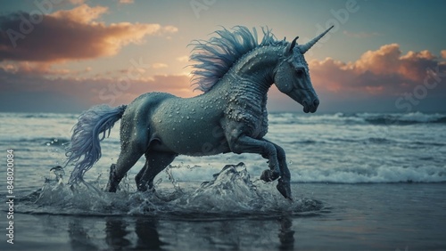 Sunset Gallop of a Unicorn photo