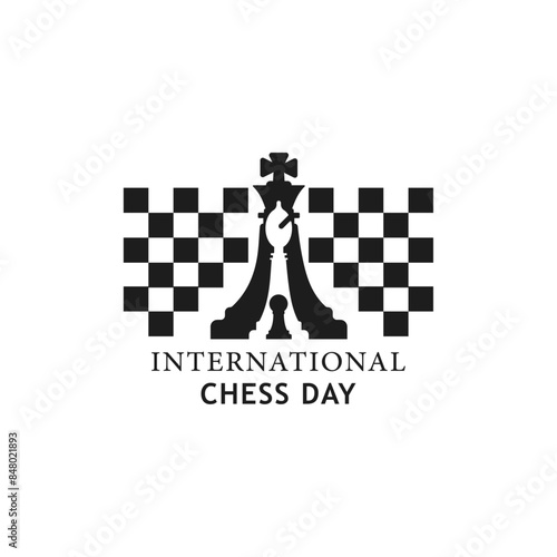 INTERNATIONAL CHESS DAY  DESIGN VECTOR CONCEPT POSTER