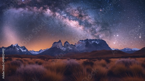 Tranquil Stargazing in Torres del Paine National Park showcasing the Milky Way and Dazzling Stars
