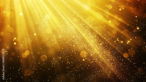 Glittering Gold Dark Background Template Wallpaper for Business Presentation Slides 16:9