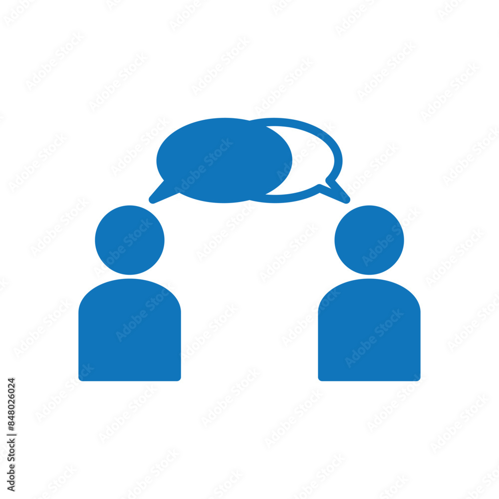 Discussion business icon vector logo design template Discussion business icon vector logo design template