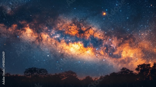 Serene Kakadu Starry Sky - Pristine Milky Way and Stars in Tranquil Night Over Australia's National Park © Tanayut