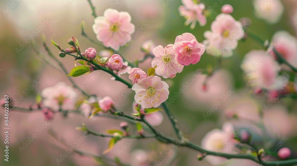 Blooming flowers in the natural environment during the seasons of spring and summer Blooming flowers in the natural environment during the seasons of spring and summer