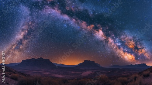 Tranquil Night at Big Bend Dark Sky Reserve - Serene Milky Way and Starlit Sky with No Human Presence photo