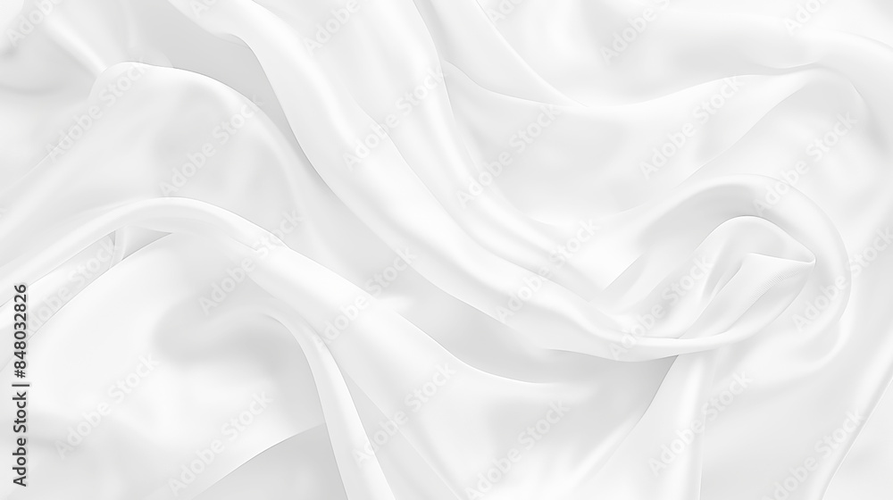 Naklejka premium Abstract white paper wave background. White wave curve lines banner background design. White wave modern abstract background design. Space style. white background.