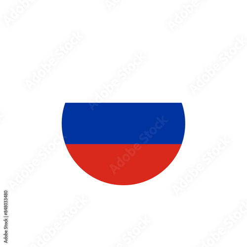 Round Russia country flag design element
