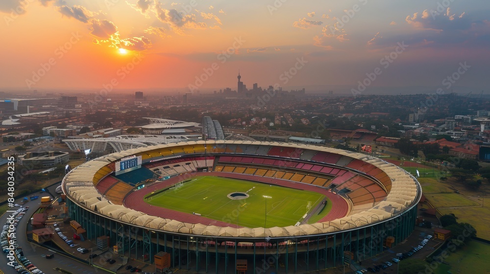 Obraz premium The Wanderers Stadium in Johannesburg is renowned as one of South Africa's premier cricket venues. 