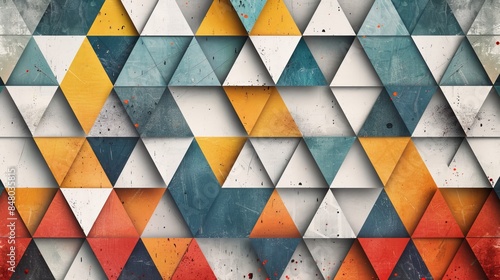 Wallpaper Mural An abstract triangle pattern banner design typically features geometric shapes arranged in a triangular layout to create a visually striking and modern composition. This design can be used for various Torontodigital.ca