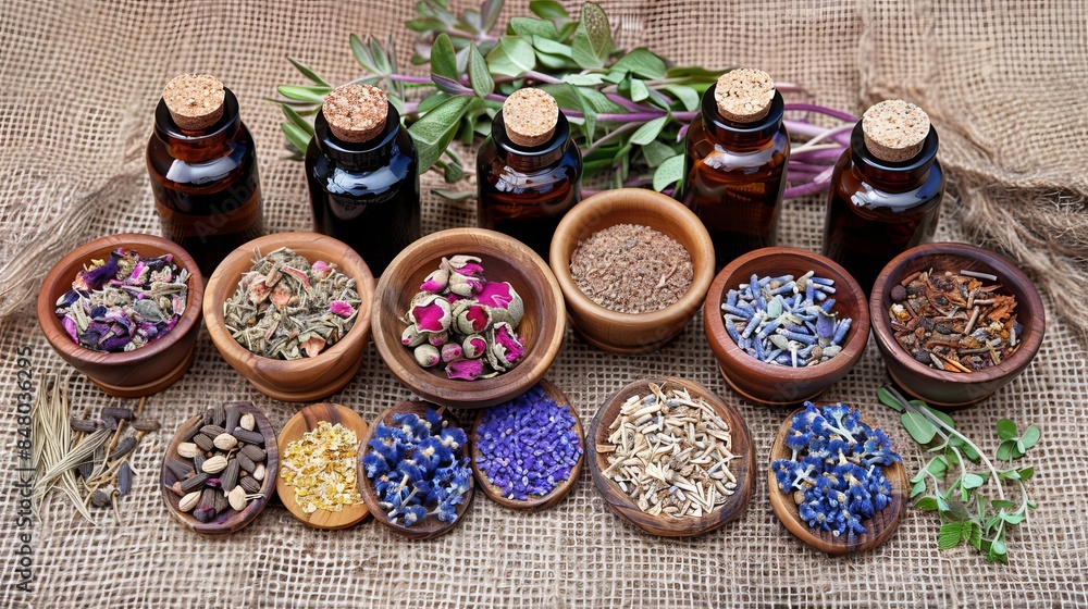 Involves using plants or plant extracts (such as leaves, flowers, roots) for medicinal purposes, administered in various forms like teas, capsules, or extracts. Involves using plants or plant extracts (such as leaves, flowers, roots) for medicinal purposes, administered in various forms like teas, capsules, or extracts.