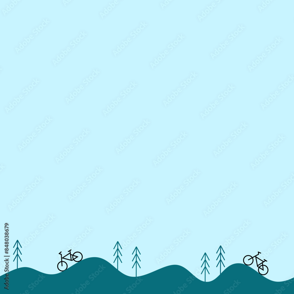 background with bicycles and forest travel bicycle day background with bicycles and forest travel bicycle day