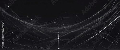 black theme artificial intellifence abstract concept banner background illustration