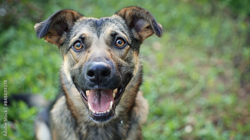 Portrait of a Cheerful Dog Portrait of a Cheerful Dog