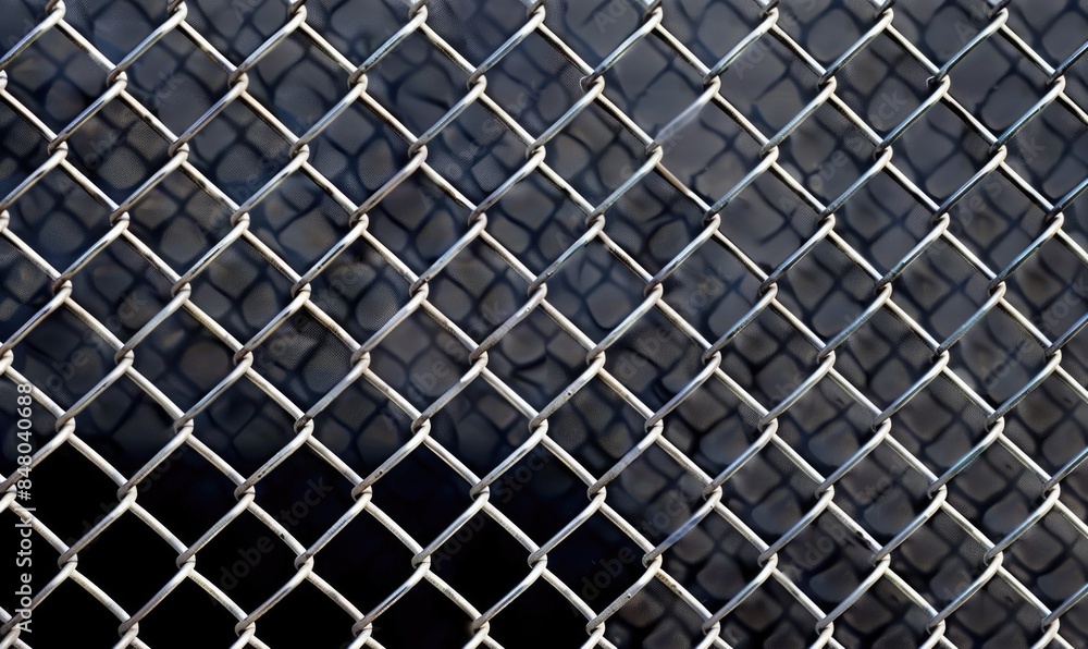 Fototapeta premium Chain-link fence, abstract background