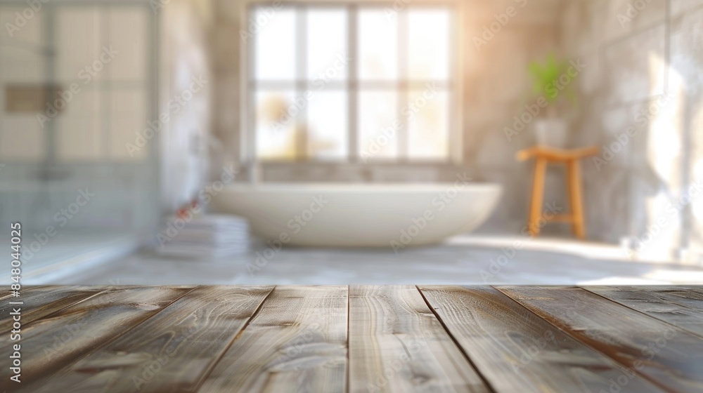 Blurry Bathroom Background with Tabletop Blurry Bathroom Background with Tabletop