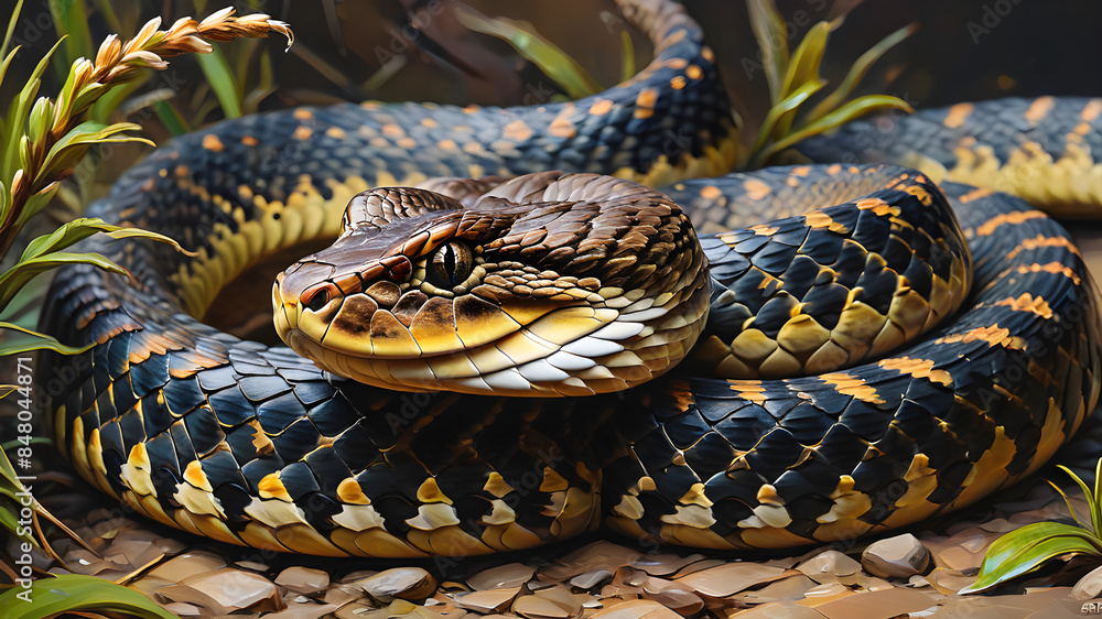 close up of a python close up of a python